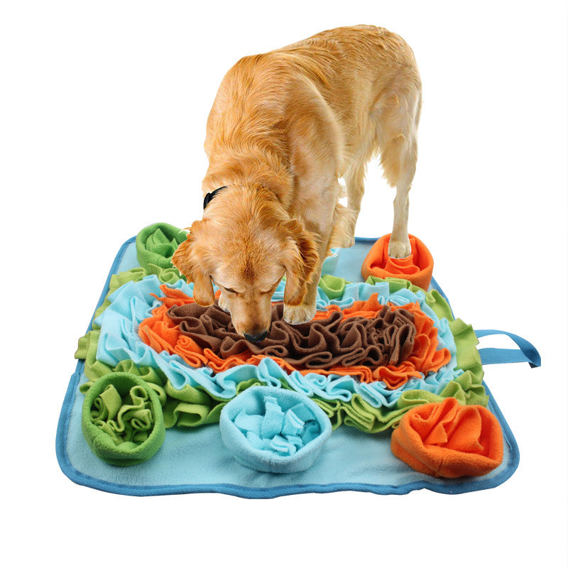 Interactive Dog Snuffle Mat - 20" x 18" Nosework Feeding Mat for Small to Large Dogs - Machine Washable Slow Feeder & Foraging Mat for Mental Stimulation and Stress Relief
