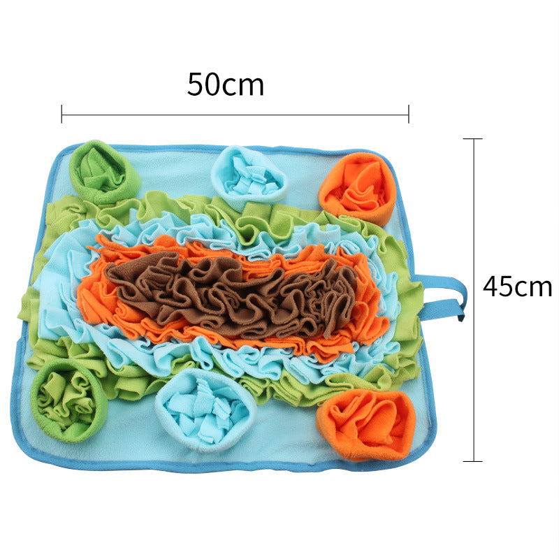 Interactive Dog Snuffle Mat - 20" x 18" Nosework Feeding Mat for Small to Large Dogs - Machine Washable Slow Feeder & Foraging Mat for Mental Stimulation and Stress Relief