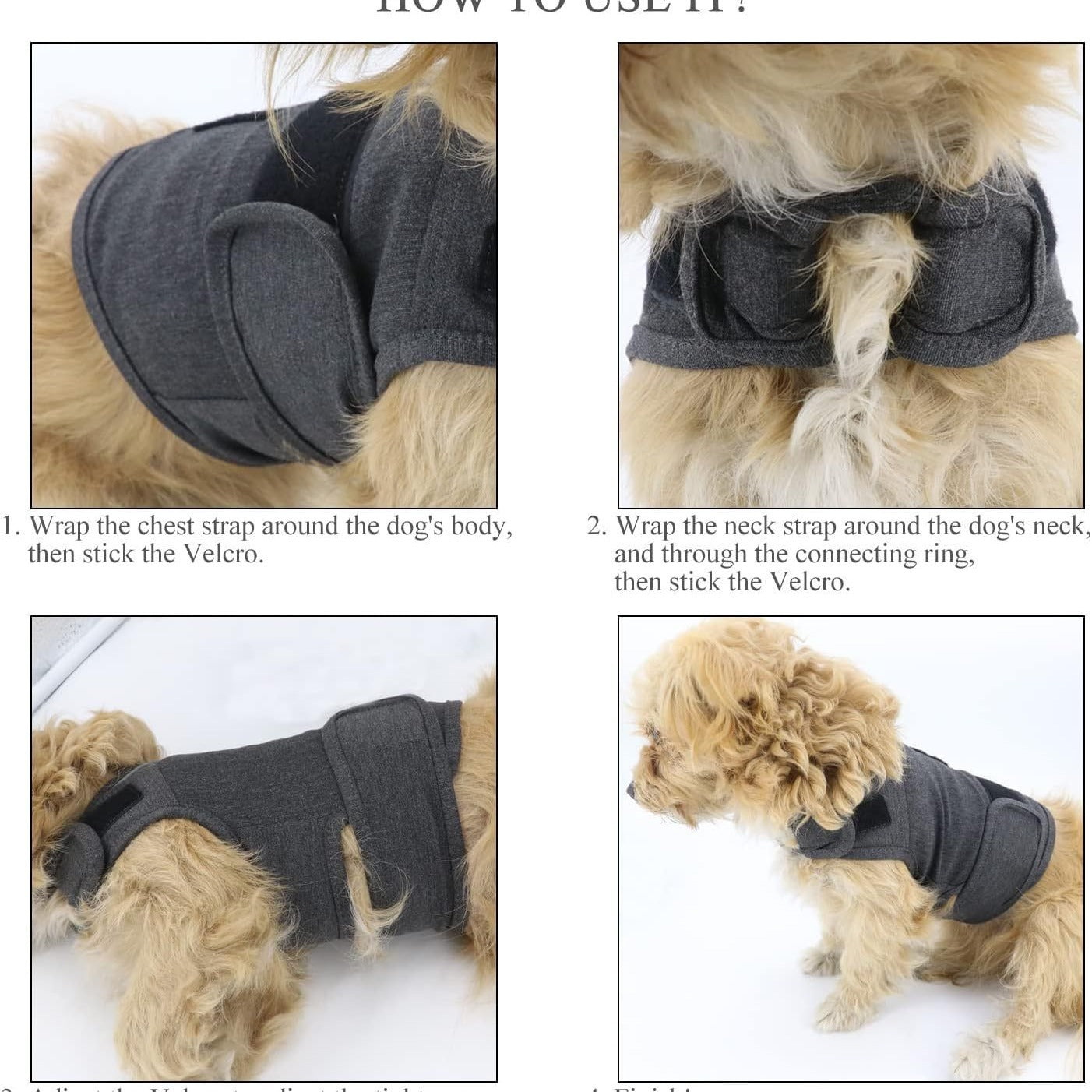 Classic Dog Anxiety Jacket – Breathable Thunder Vest for Stress & Fear Relief – Calming Compression Shirt for Dogs